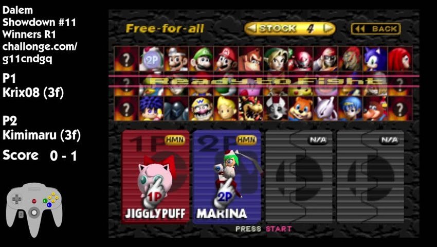 Dalem Showdown #11 Winners Round 1 - Krix08 (Jigglypuff) vs Kimimaru (Marina)
